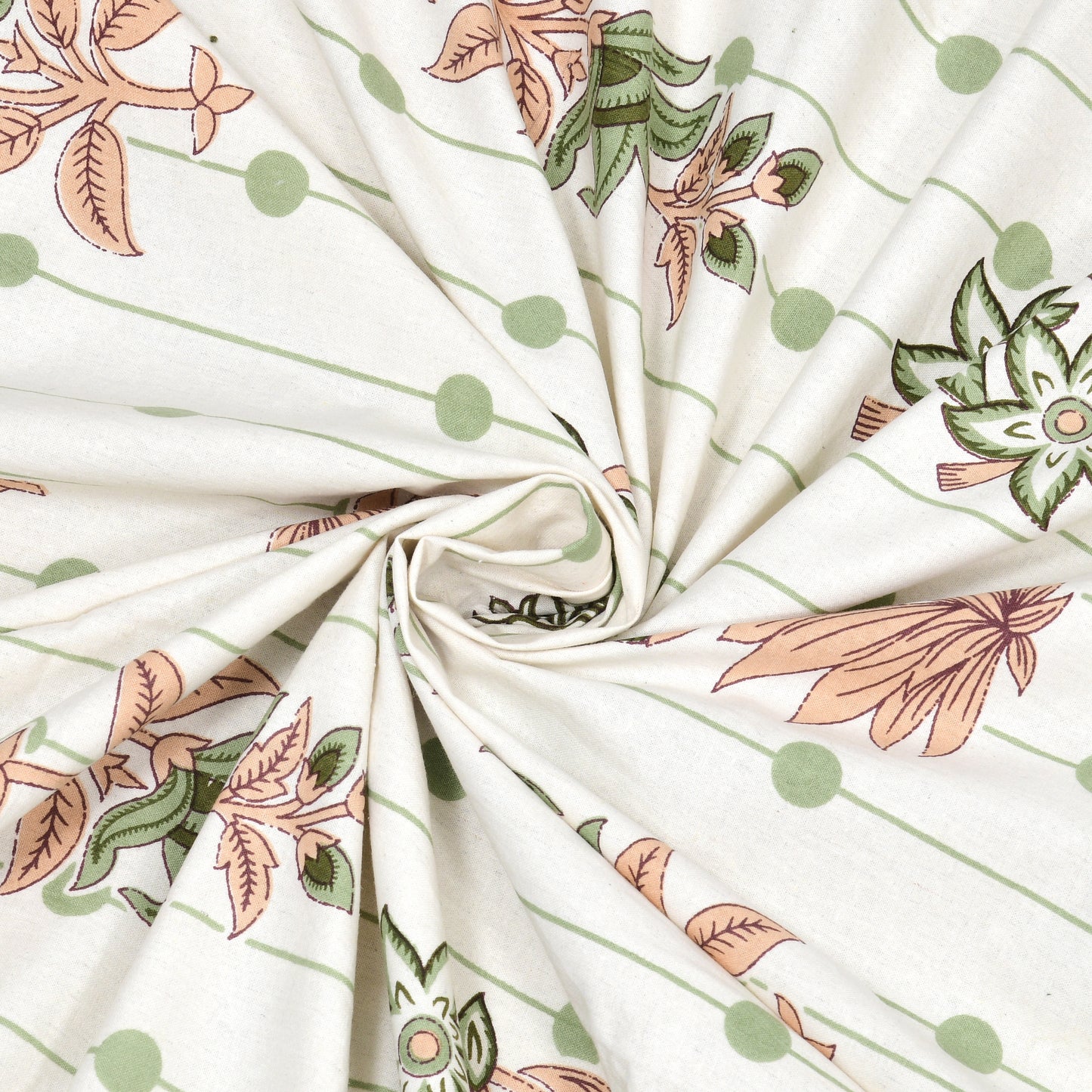 100% Cotton King Size Bedsheet with 2 Pillow Cover Set