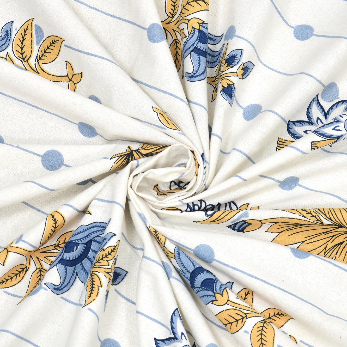 100% Cotton King Size Bedsheet with 2 Pillow Cover Set