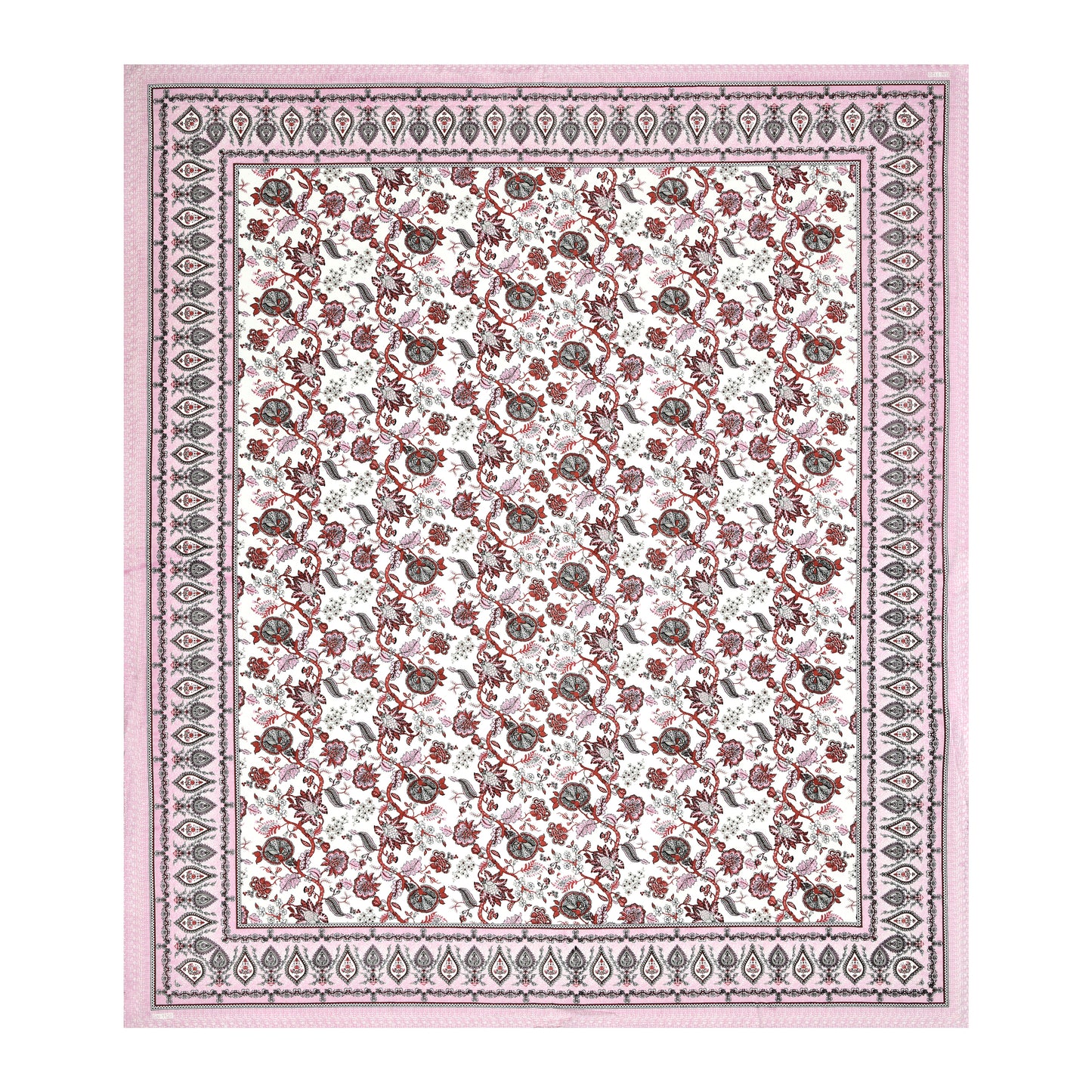 100% Cotton King Size Bedsheet with 2 Pillow Cover Set