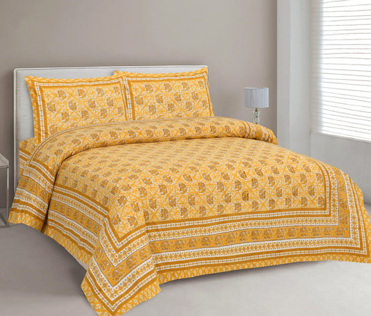 New Collection New Elephant prints  100% Cotton King Size Bedsheet with 2 Pillow Cover Set