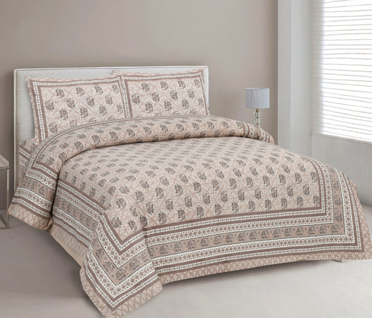 New Collection New Elephant prints  100% Cotton King Size Bedsheet with 2 Pillow Cover Set