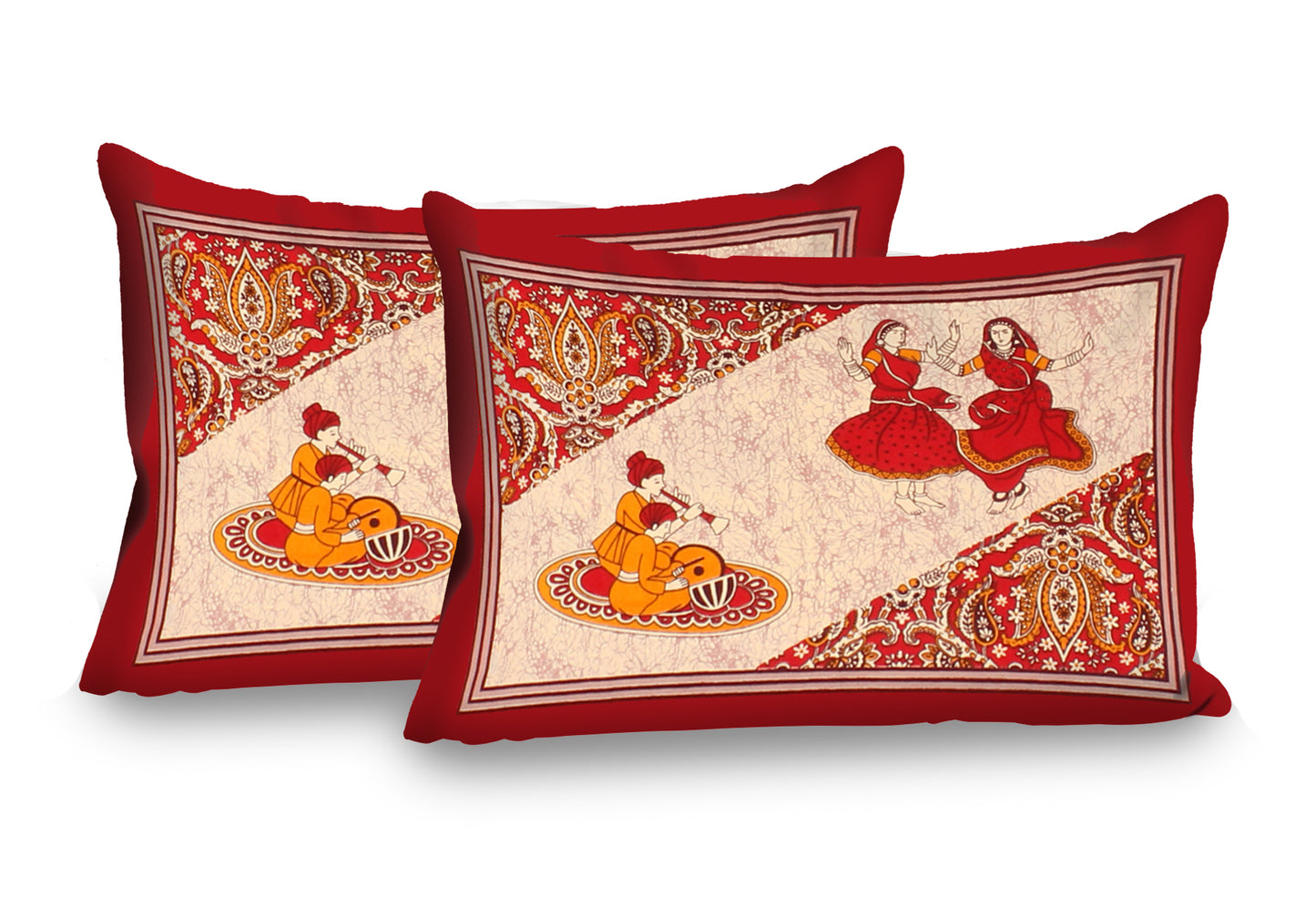 New collection Doll And Teda Mor 100% Cotton King Size Bedsheet with 2 Pillow Cover Set