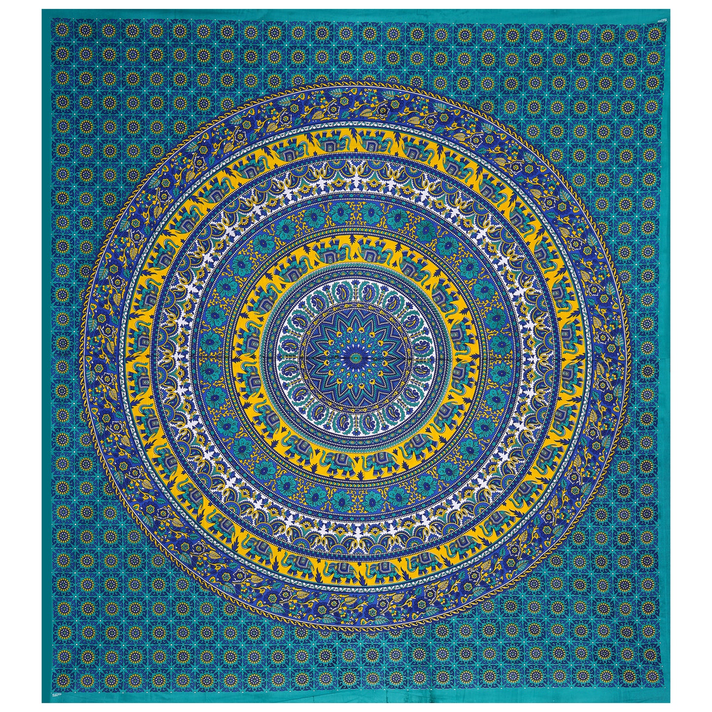 Jaipuri 100% Cotton Double Size Bedsheet ( Sky-Blue 280 TC) www.jaipurtohome.com