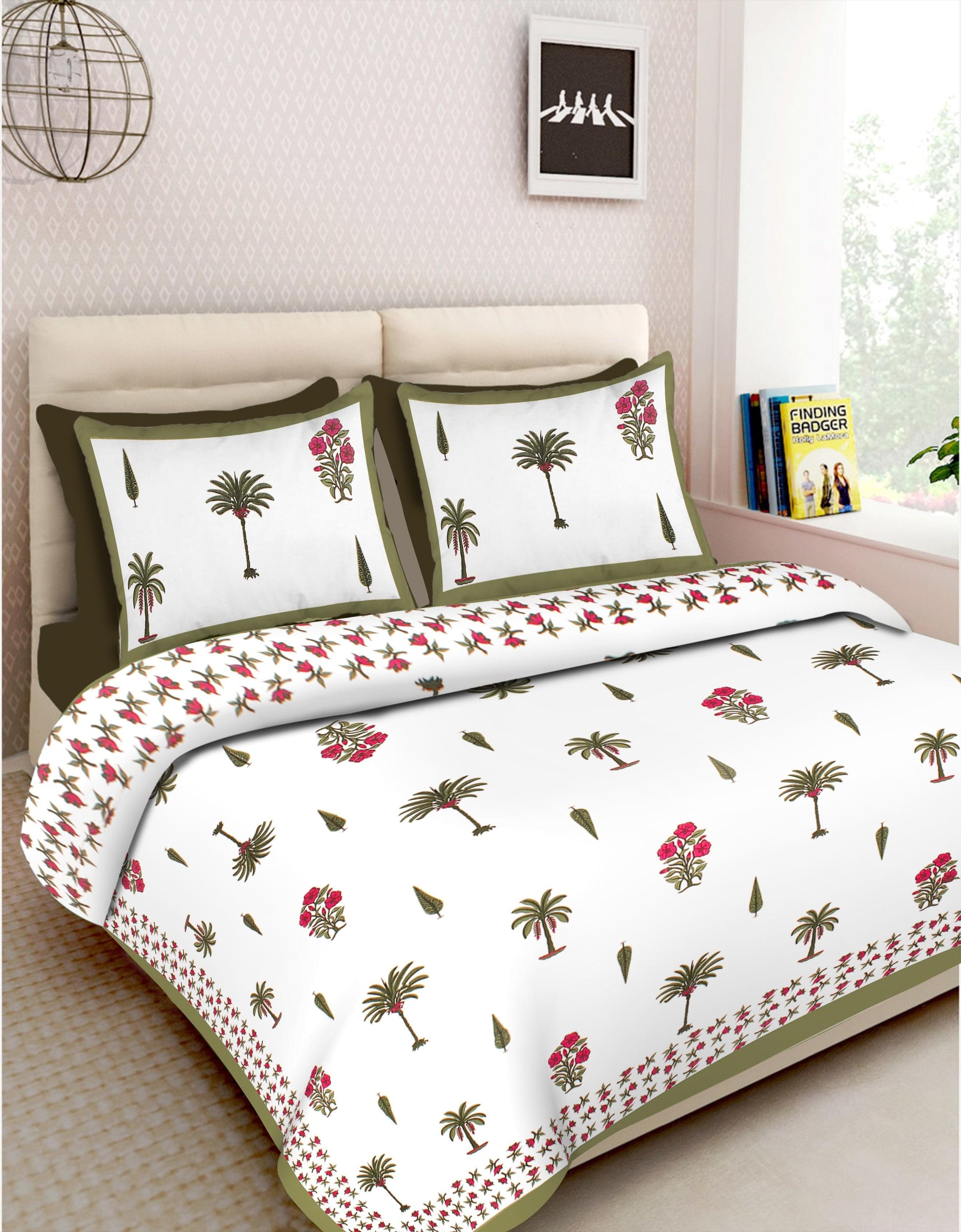100% Cotton 100*108 Inch king Size Bedsheet Combo Pack www.jaipurtohome.com