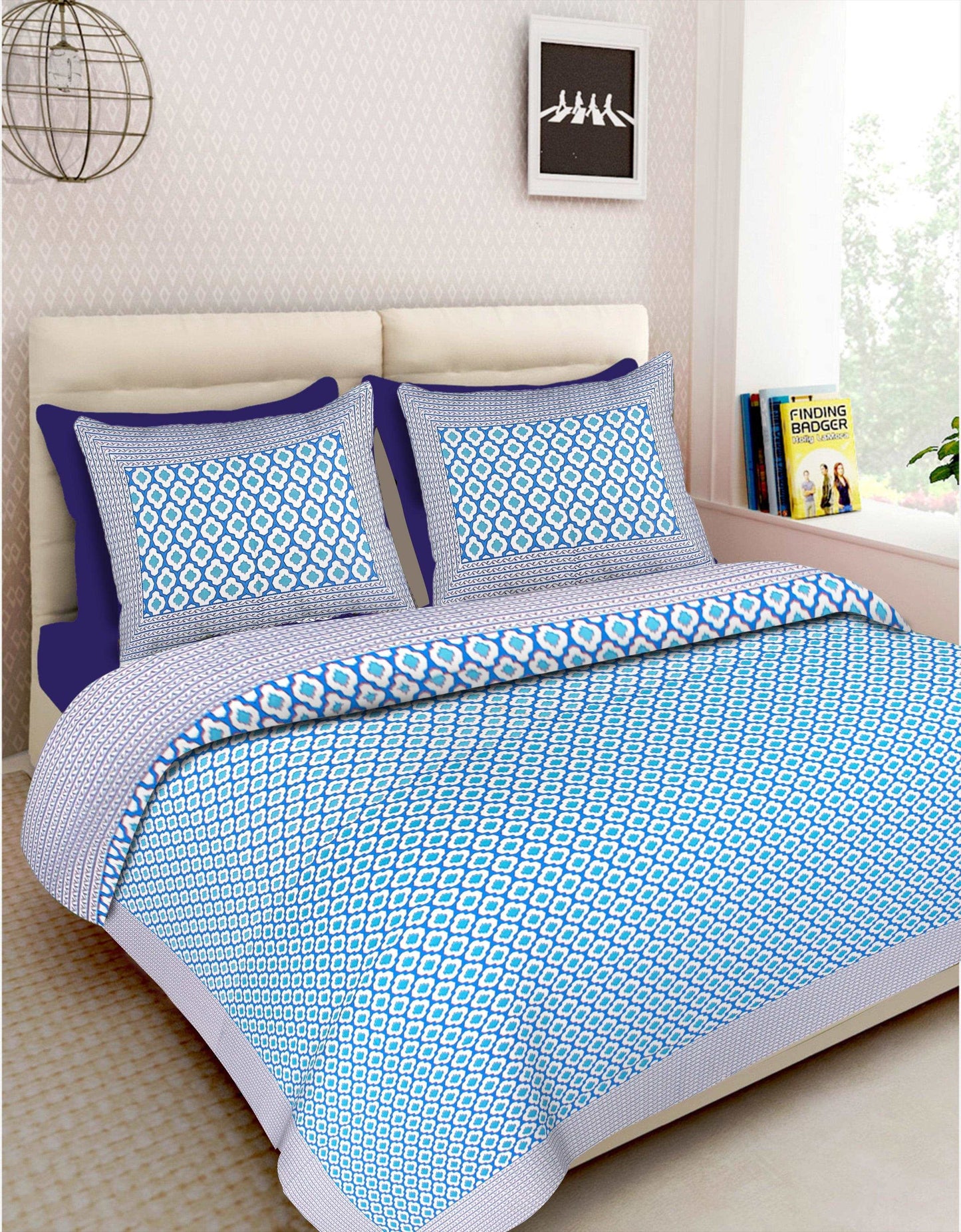 100% Cotton 100*108 Inch king Size Bedsheet Combo Pack www.jaipurtohome.com