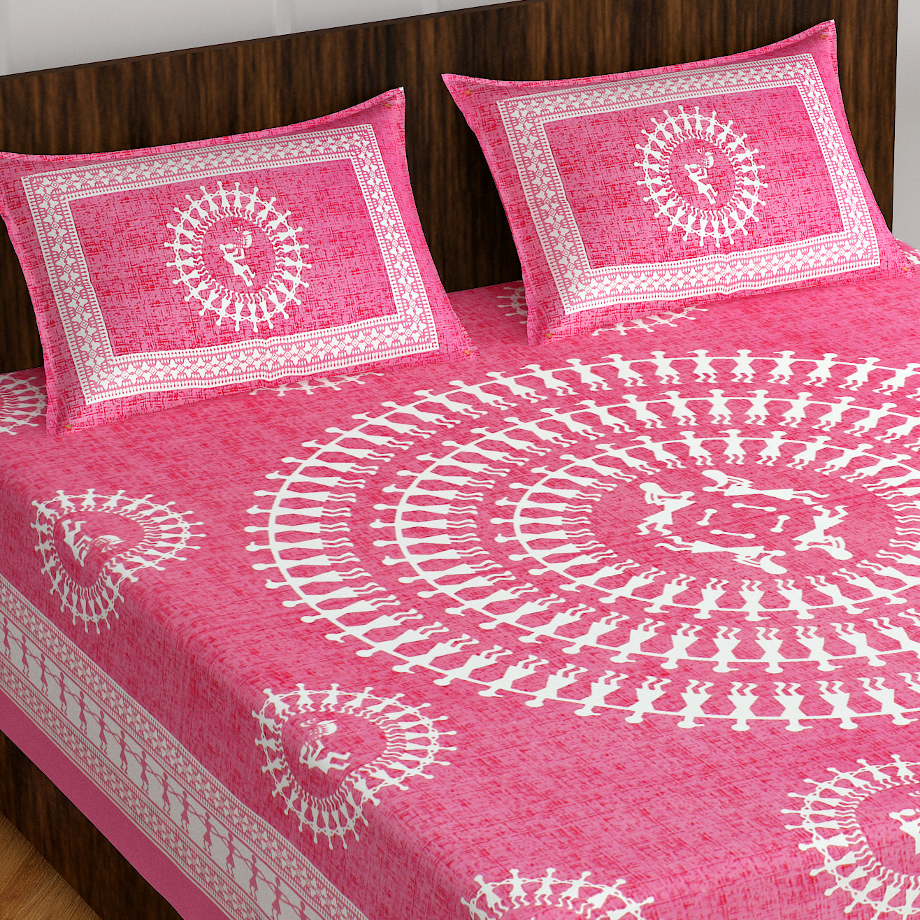 Trendy Bedsheet 100% Cotton Bedsheet 280-TC Cotton Queen Size Bedsheet With 2 Pillow Cover www.jaipurtohome.com