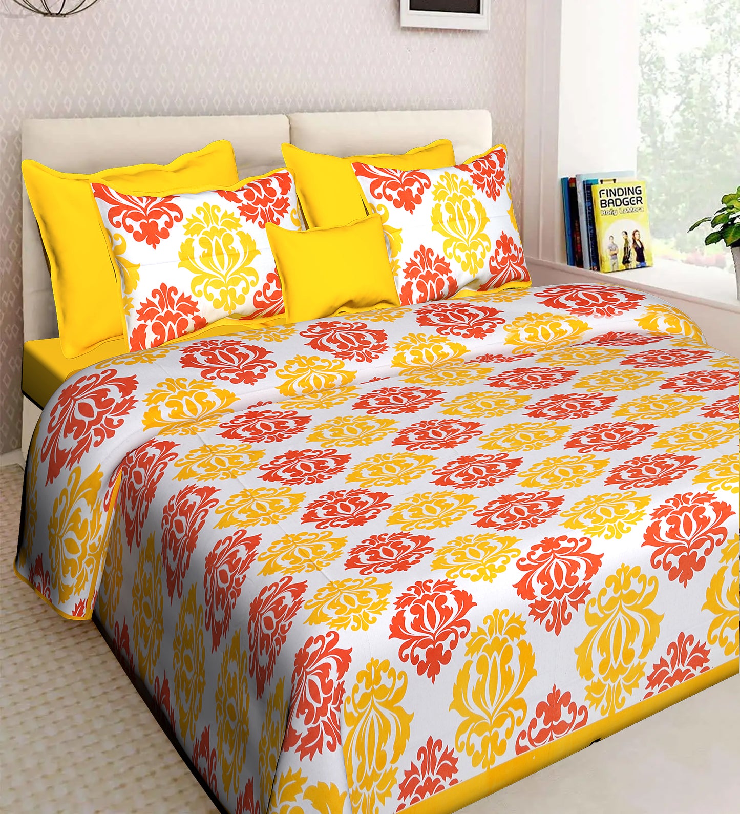 Jaipuri 100% Cotton Double Size Bedsheet with 2 Pillow Covers (  280 TC ) JAIPUR PRINTS