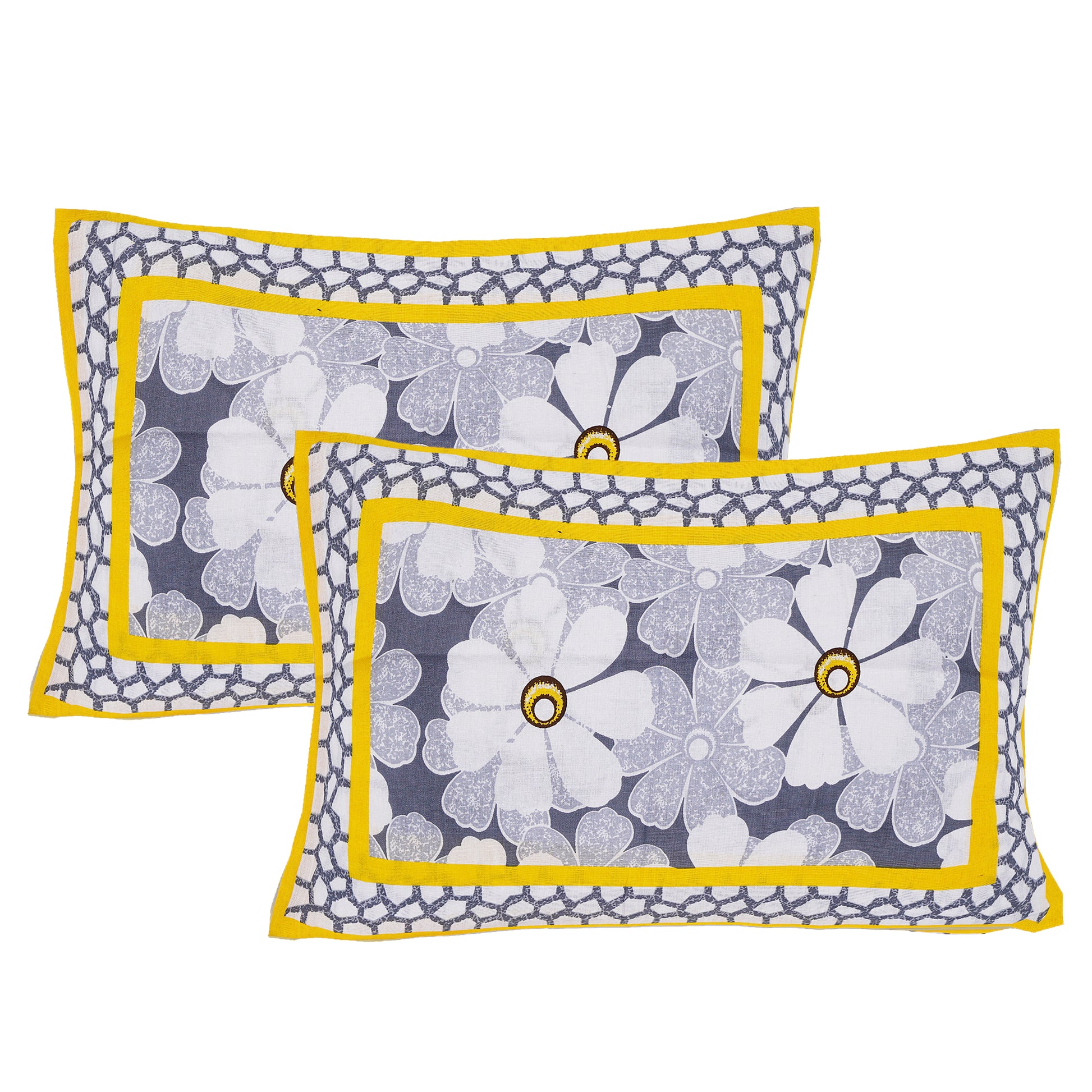 Jaipuri 100% Cotton Double Size Bedsheet ( Yellow 280 TC ) www.jaipurtohome.com