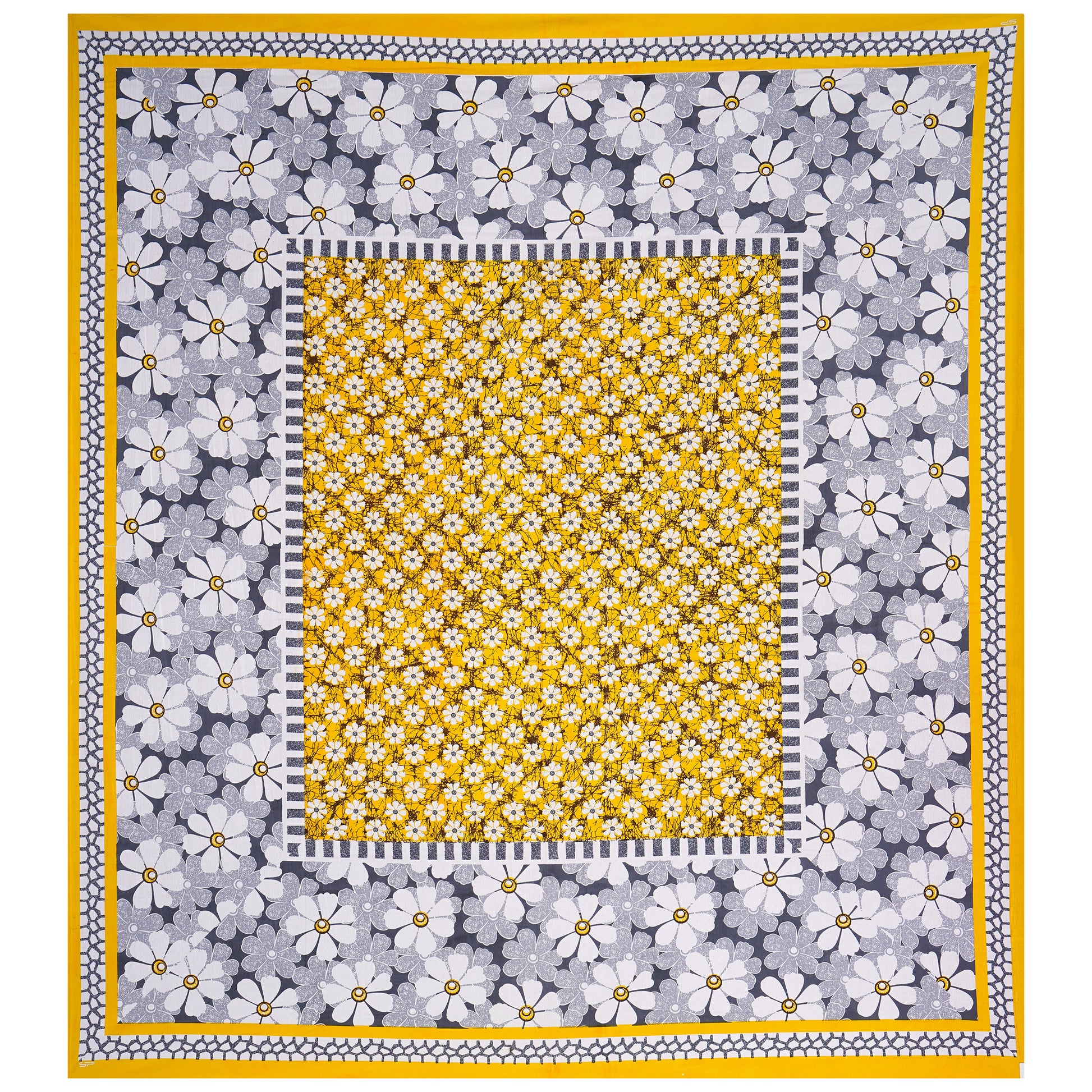 Jaipuri 100% Cotton Double Size Bedsheet ( Yellow 280 TC ) www.jaipurtohome.com