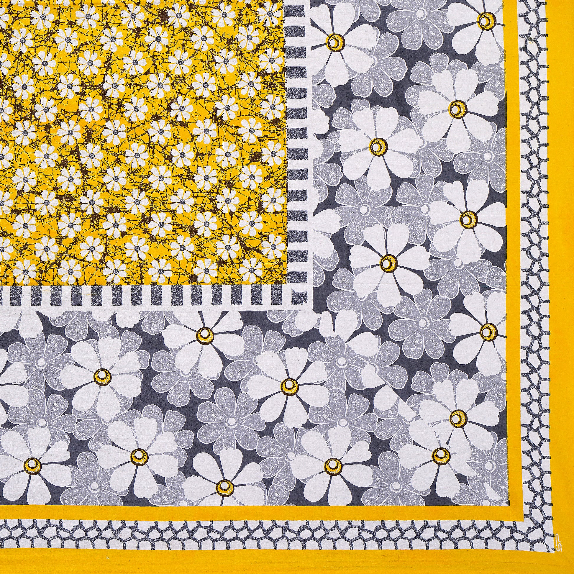 Jaipuri 100% Cotton Double Size Bedsheet ( Yellow 280 TC ) www.jaipurtohome.com