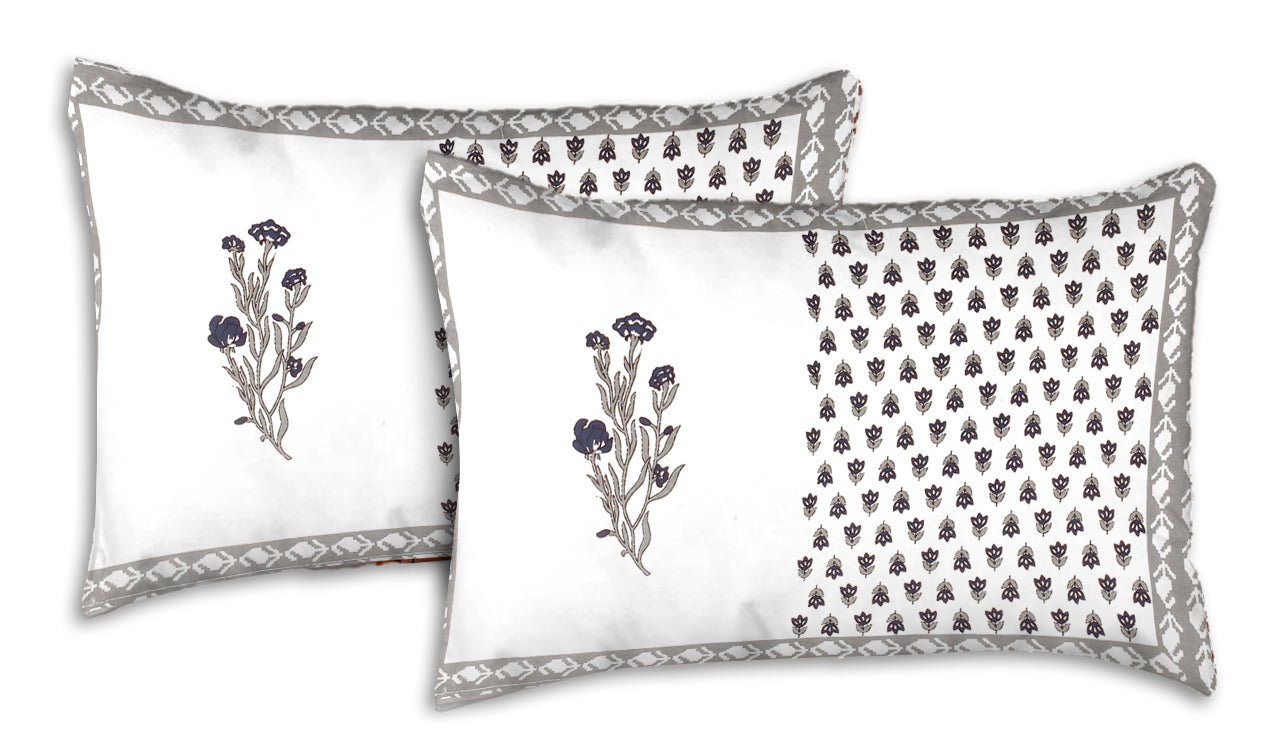 Jaipuri Bedsheet 100% Cotton Rajasthani Traditional Super King Size Bedsheet with 2 Pillow Cover 100*108 www,JaipurToHome.com