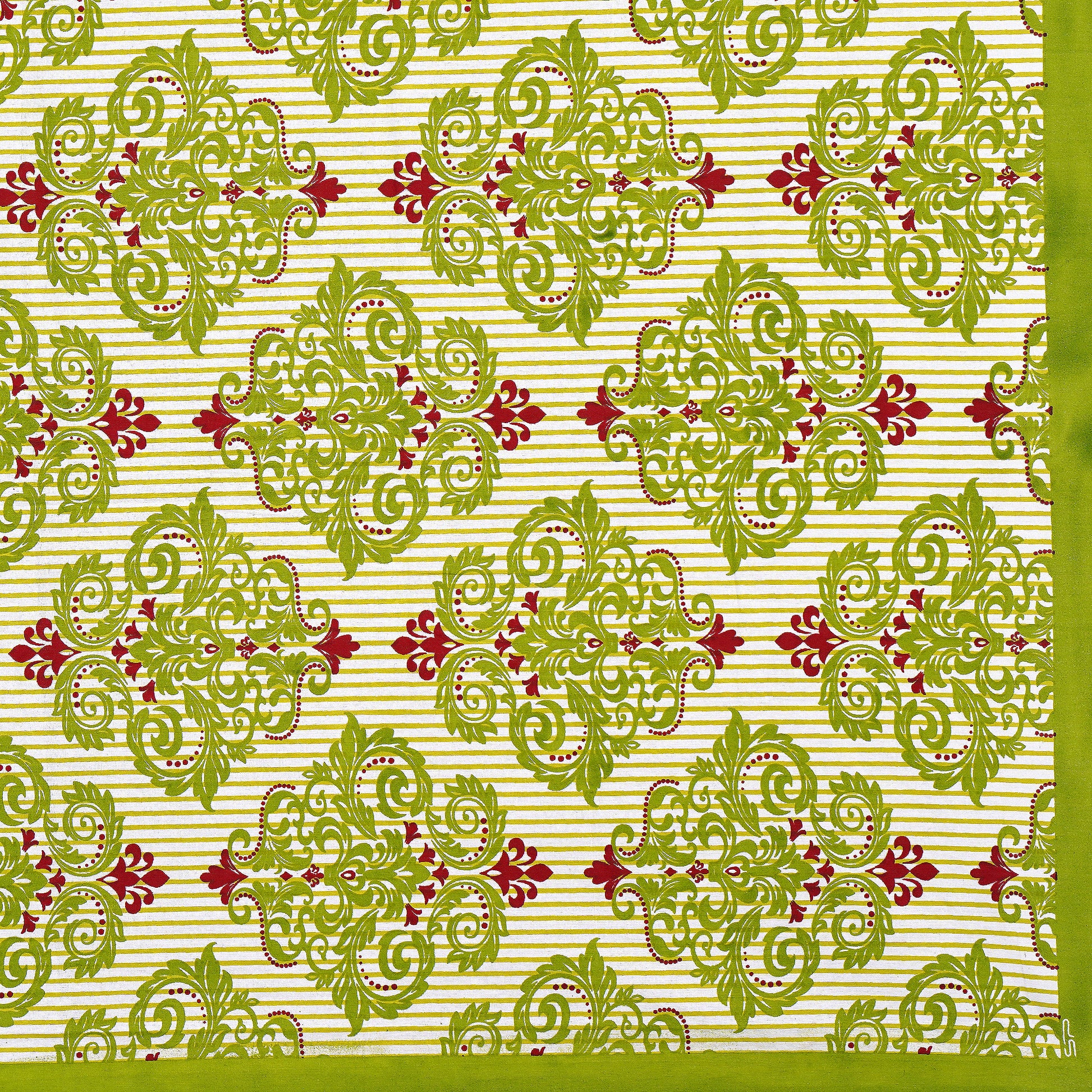 Jaipuri 100% Cotton Double Size Bedsheet with 2 Pillow Covers ( Green , 280 TC ) JAIPUR PRINTS