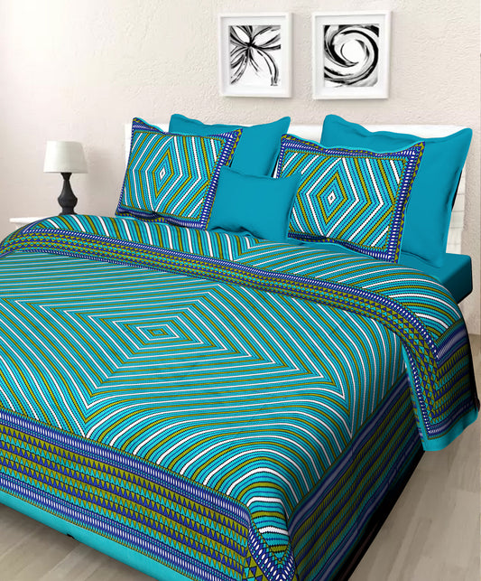 Jaipuri 100% Cotton Double Size Bedsheet ( 280 TC ) JAIPUR PRINTS