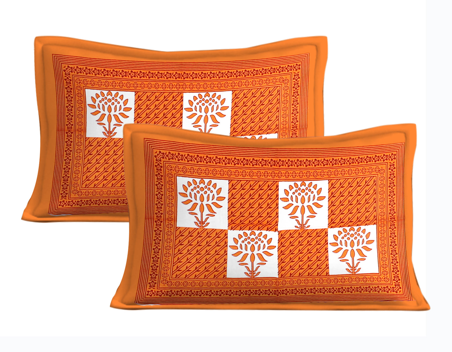 Jaipuri 100% Cotton Rajasthani Jaipuri Queen Size Bedsheet with 2 Pillow Cover. www.jaipurtohome.com