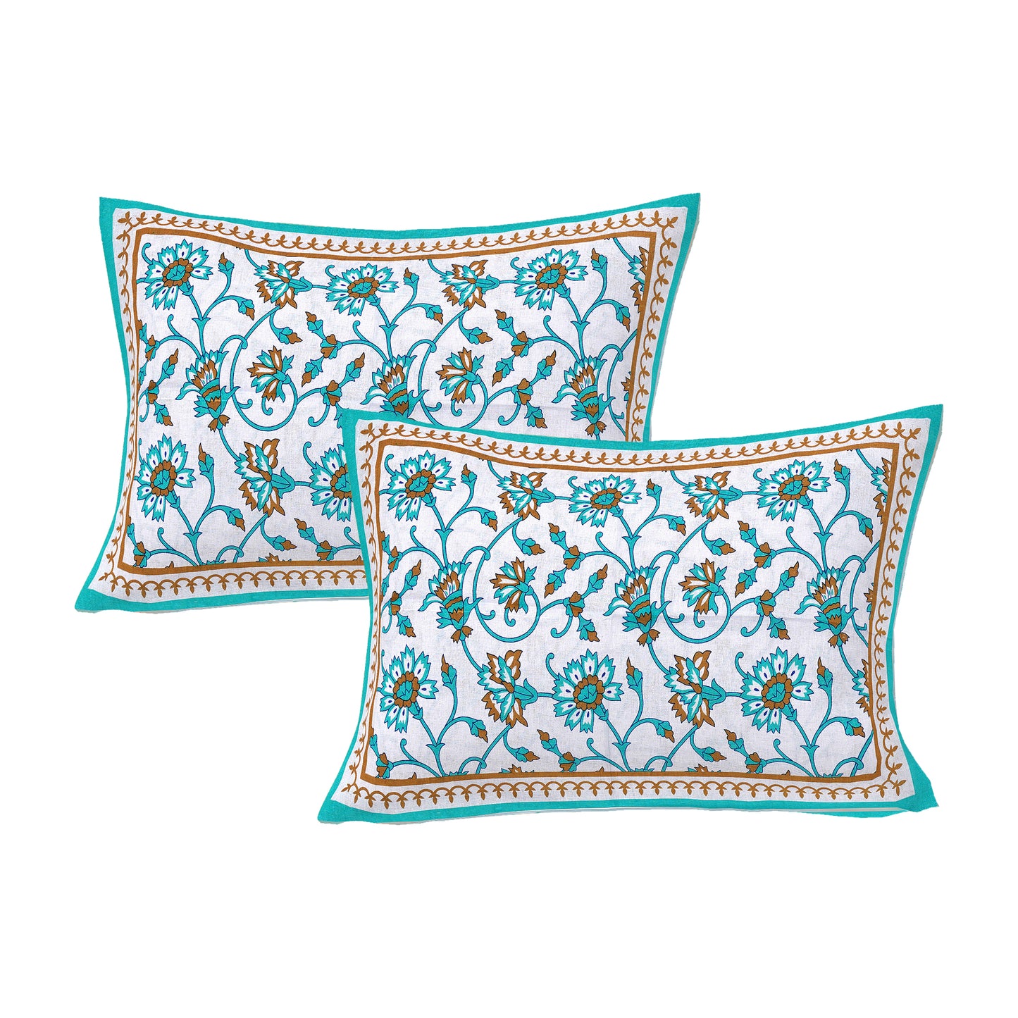 Jaipuri 100% Cotton Double Size Bedsheet with 2 Pillow Covers ( 280 TC ) JAIPUR PRINTS