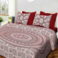 100% Cotton 1 Rajasthani Traditional King Size Bedsheet with 2 Pillow Cover