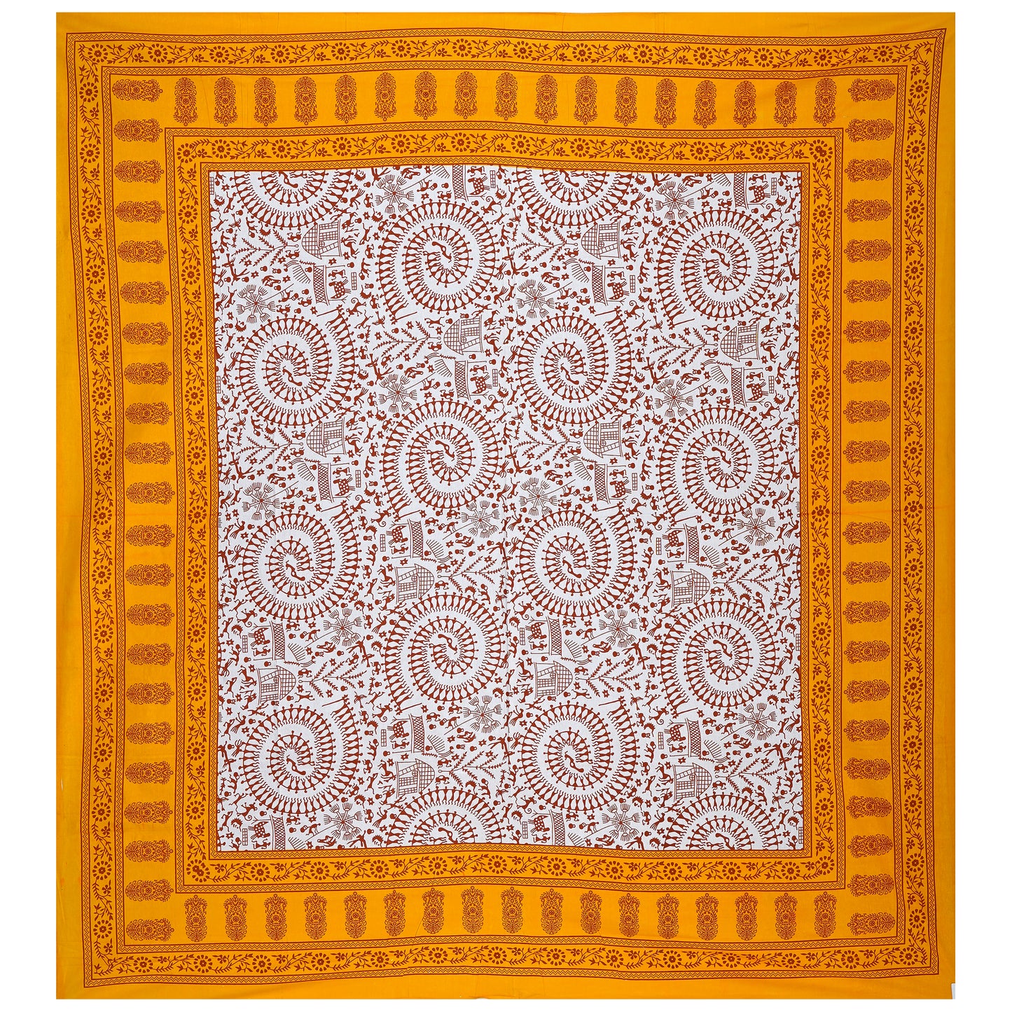 Jaipuri 100 % Cotton Double Size Bedsheet ( 280 TC ) JAIPUR PRINTS