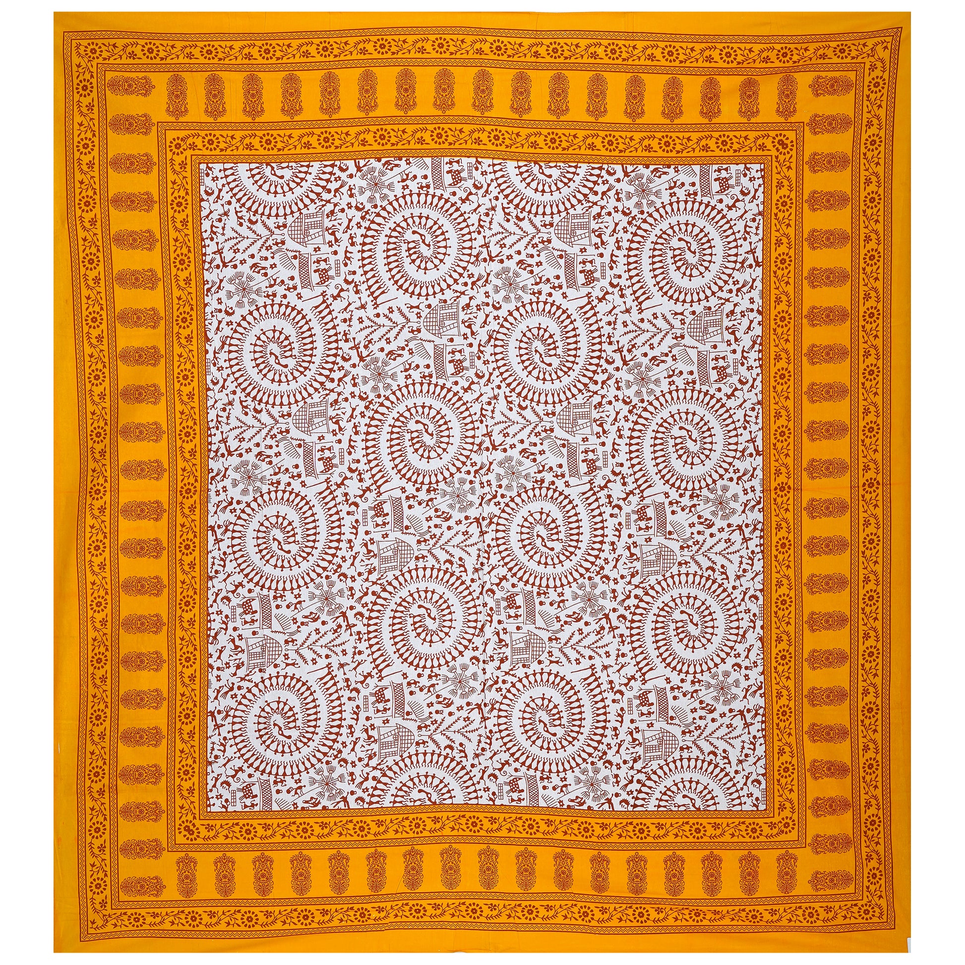 Jaipuri 100 % Cotton Double Size Bedsheet ( 280 TC ) JAIPUR PRINTS