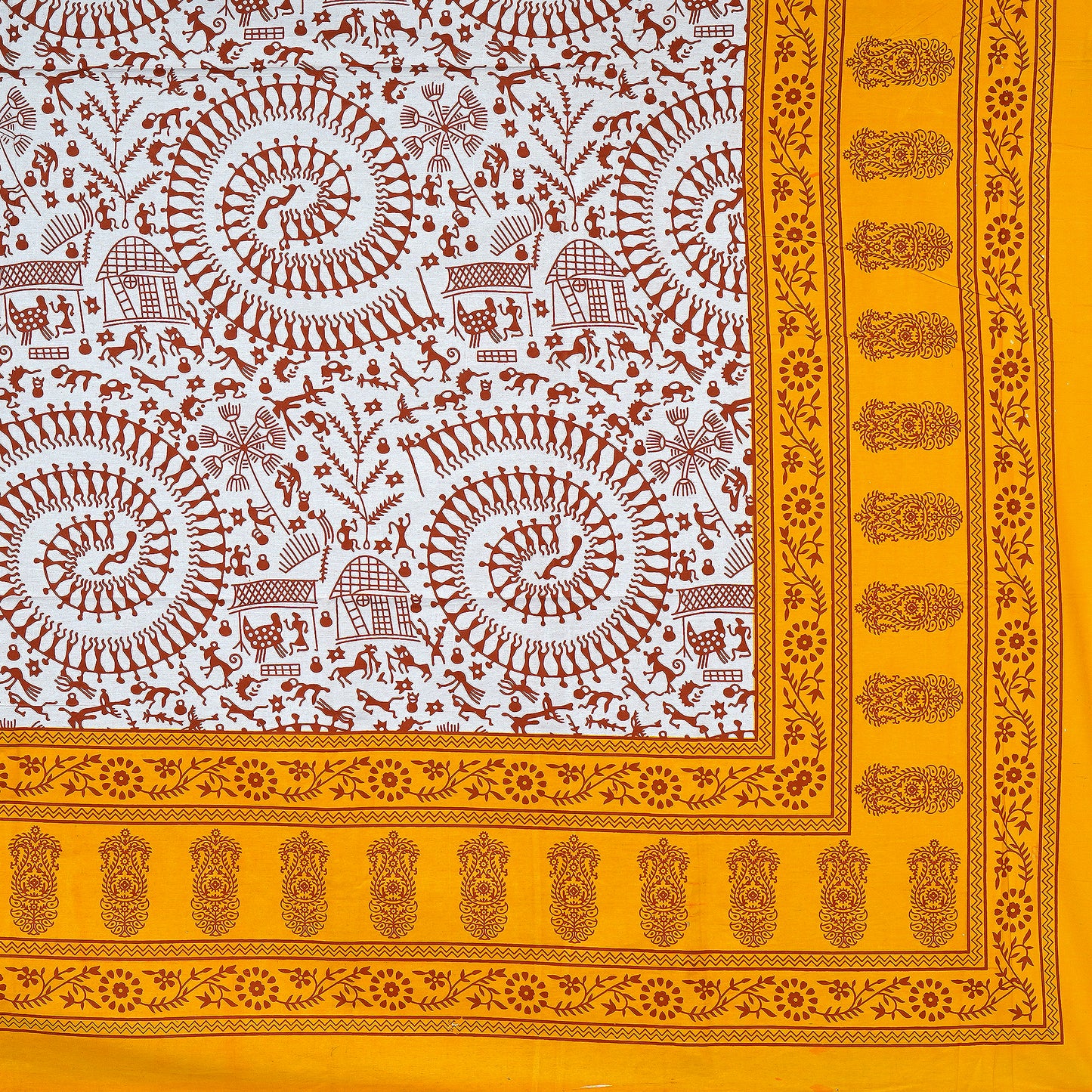 Jaipuri 100 % Cotton Double Size Bedsheet ( 280 TC ) JAIPUR PRINTS