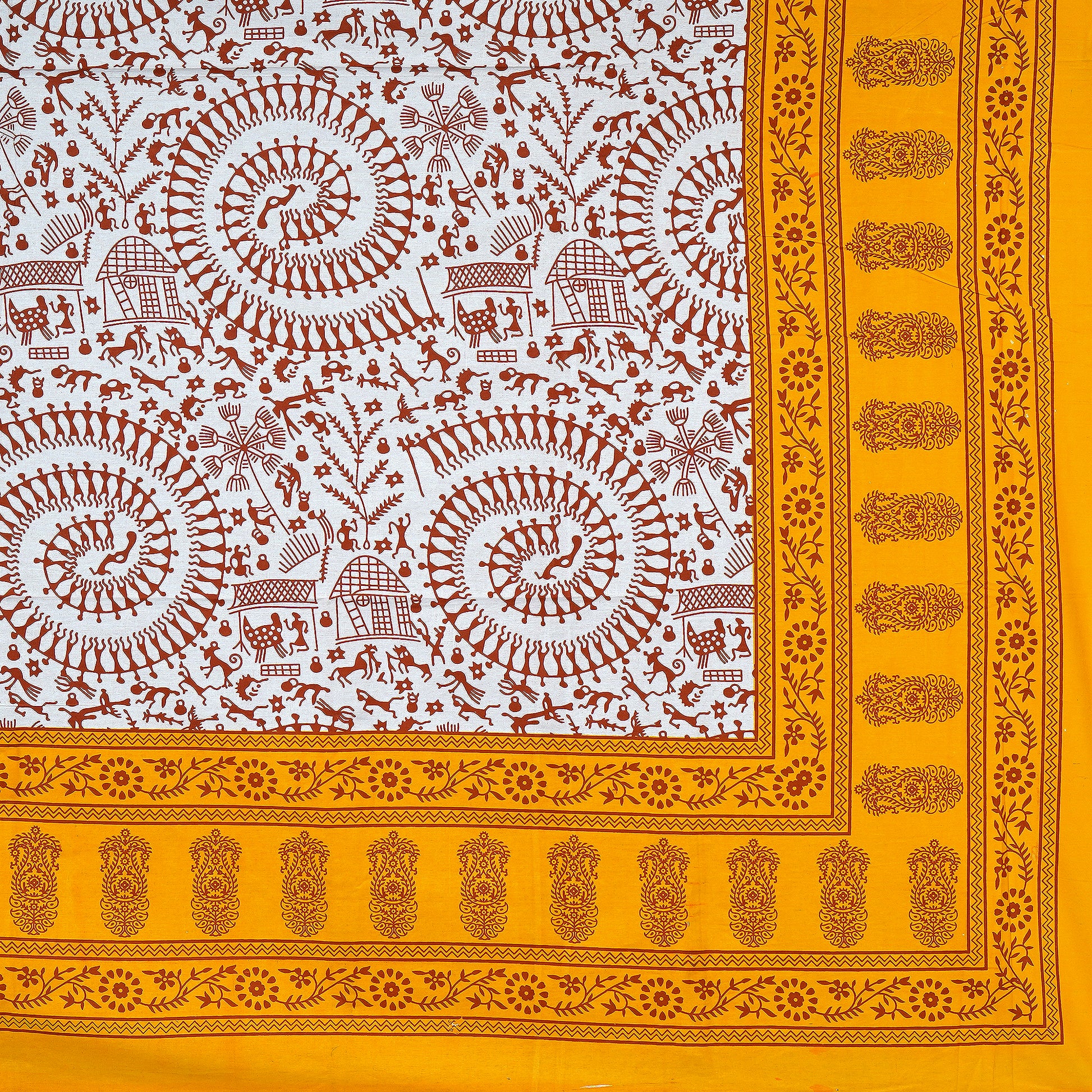 Jaipuri 100 % Cotton Double Size Bedsheet ( 280 TC ) JAIPUR PRINTS
