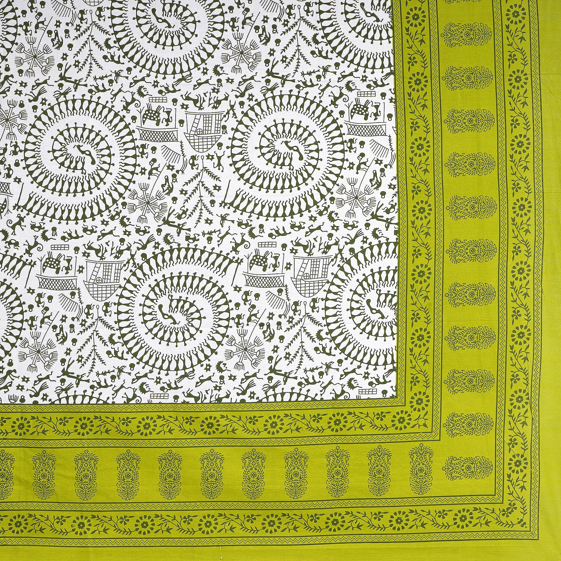 Jaipuri 100 % Cotton Double Size Bedsheet ( 280 TC ) JAIPUR PRINTS