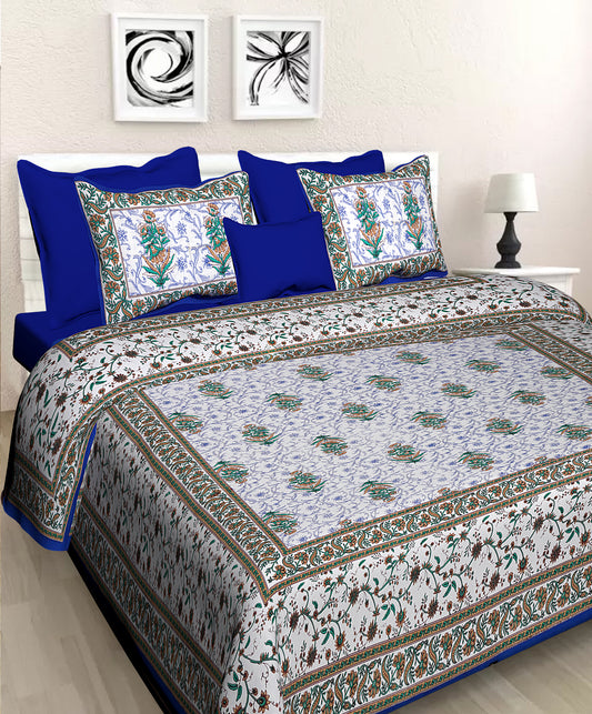 Jaipuri 100% Cotton Double Size Bedsheet ( 280 TC ) www.jaipurtohome.com