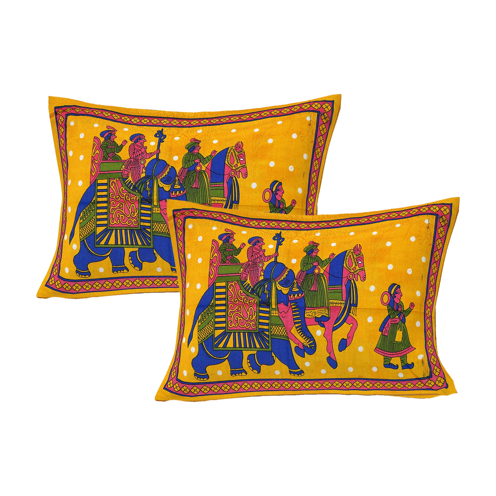 Jaipuri 100 % Cotton Double Size Bedsheet  ( 280 TC ) JAIPUR PRINTS