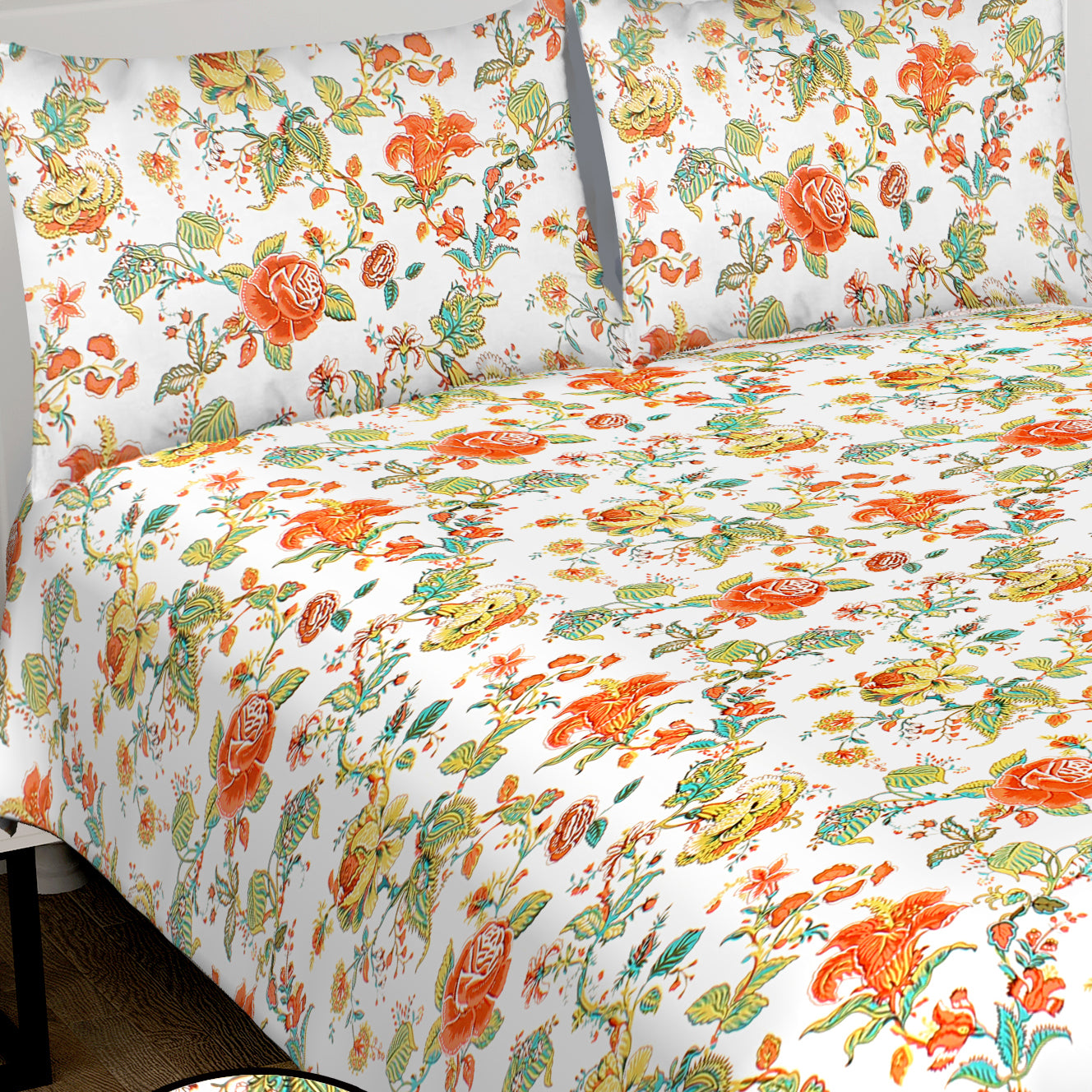 Jaipuri Bedsheet 100% Cotton Rajasthani Traditional Super King Size  Bedsheet with 2 Pillow Cover 100*108 www,JaipurToHome.com