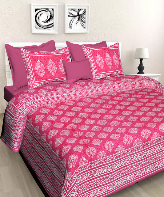 Jaipuri 100% Cotton Double Size Bedsheet ( 280 TC ) JAIPUR PRINTS