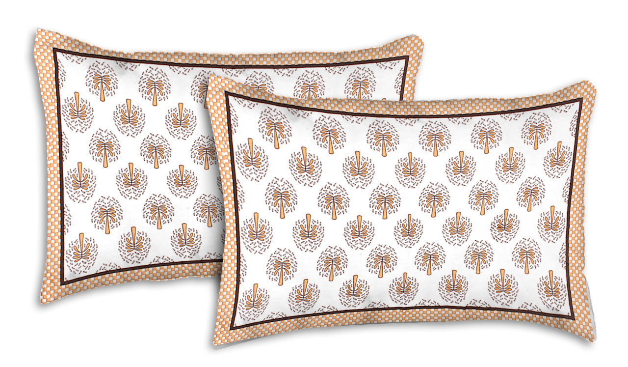 Jaipuri Bedsheet 100% Cotton Rajasthani Traditional Super King Size Bedsheet with 2 Pillow Cover 100*108 www,JaipurToHome.com