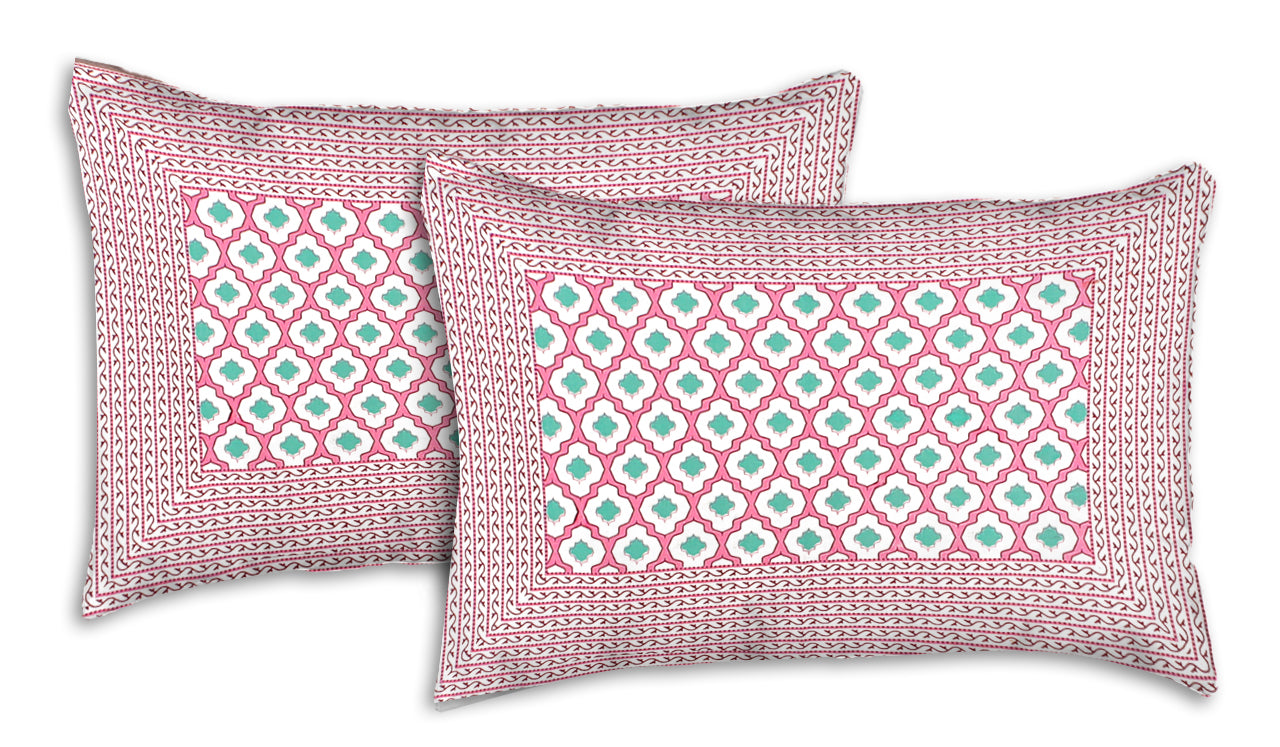 Jaipuri Bedsheet 100% Cotton Rajasthani Traditional Super King Size Bedsheet with 2 Pillow Cover 100*108 www,JaipurToHome.com