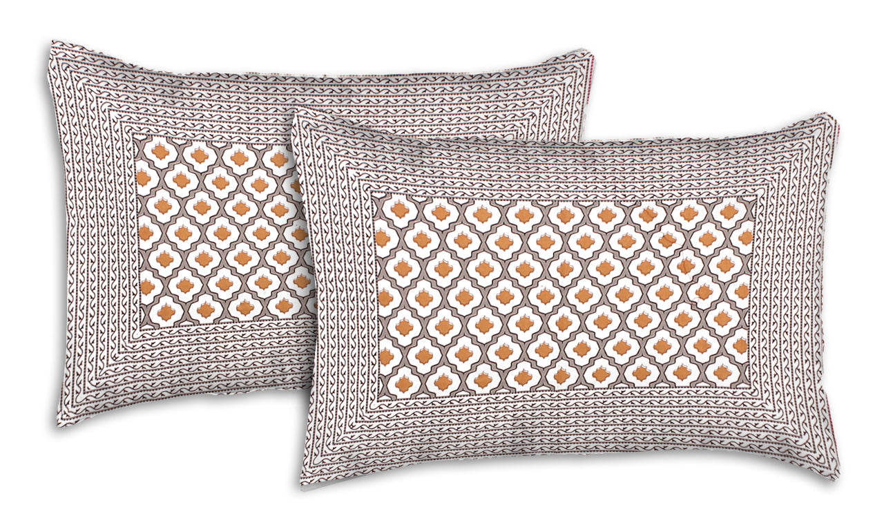 Jaipuri Bedsheet 100% Cotton Rajasthani Traditional Super King Size Bedsheet with 2 Pillow Cover 100*108 www,JaipurToHome.com