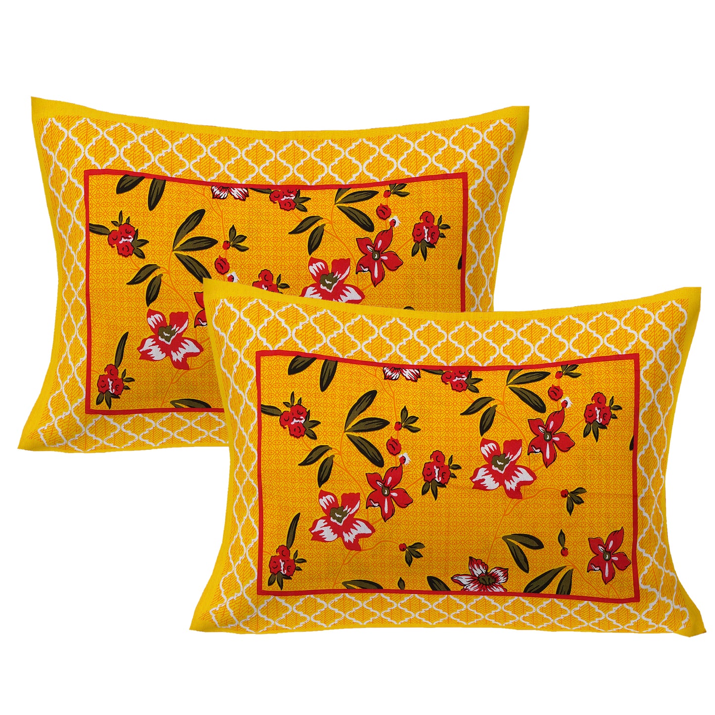 Jaipuri 100 % Cotton Double Size Bedsheet with 2 Pillow Covers ( 280 TC ) www.jaipurtohome.com