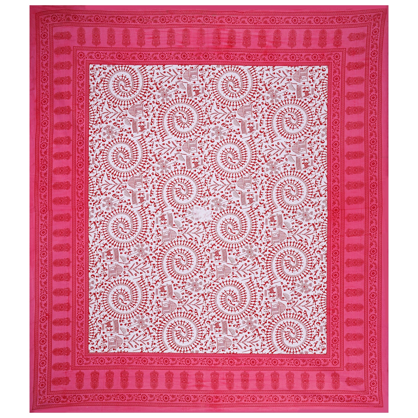 Jaipuri 100 % Cotton Double Size Bedsheet ( 280 TC ) JAIPUR PRINTS