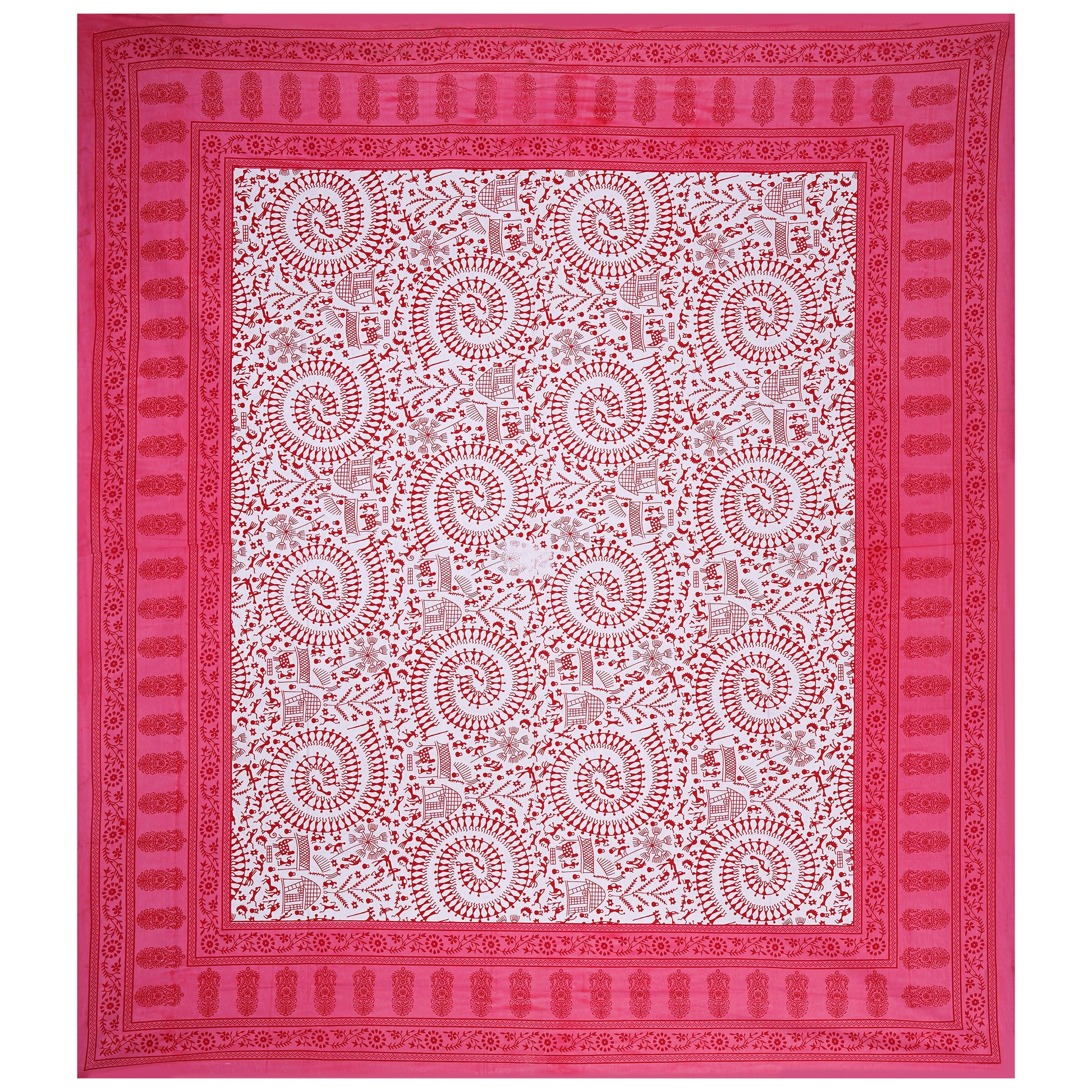 Jaipuri 100 % Cotton Double Size Bedsheet ( 280 TC ) JAIPUR PRINTS
