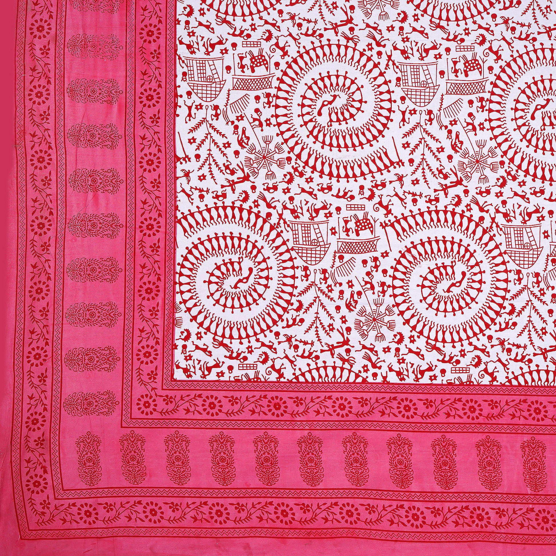 Jaipuri 100 % Cotton Double Size Bedsheet ( 280 TC ) JAIPUR PRINTS