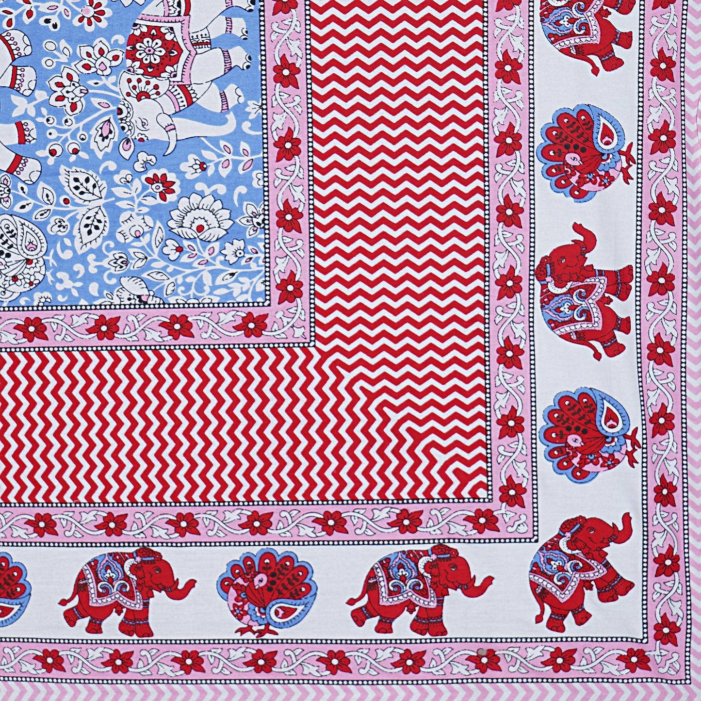 100% Cotton King Size Bedsheet with 2 Pillow Covers www.jaipurtohome.com