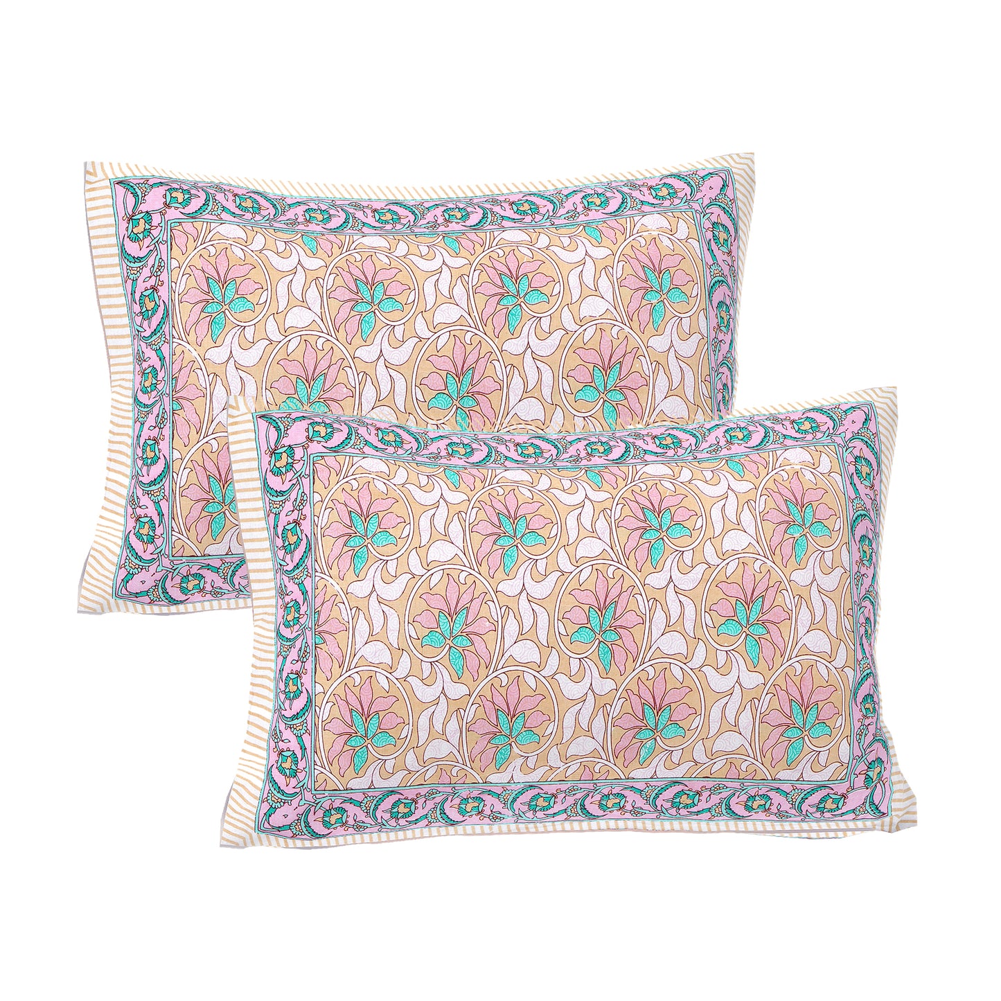 100% Cotton King Size Bedsheet with 2 Pillow Covers www.jaipurtohome.com