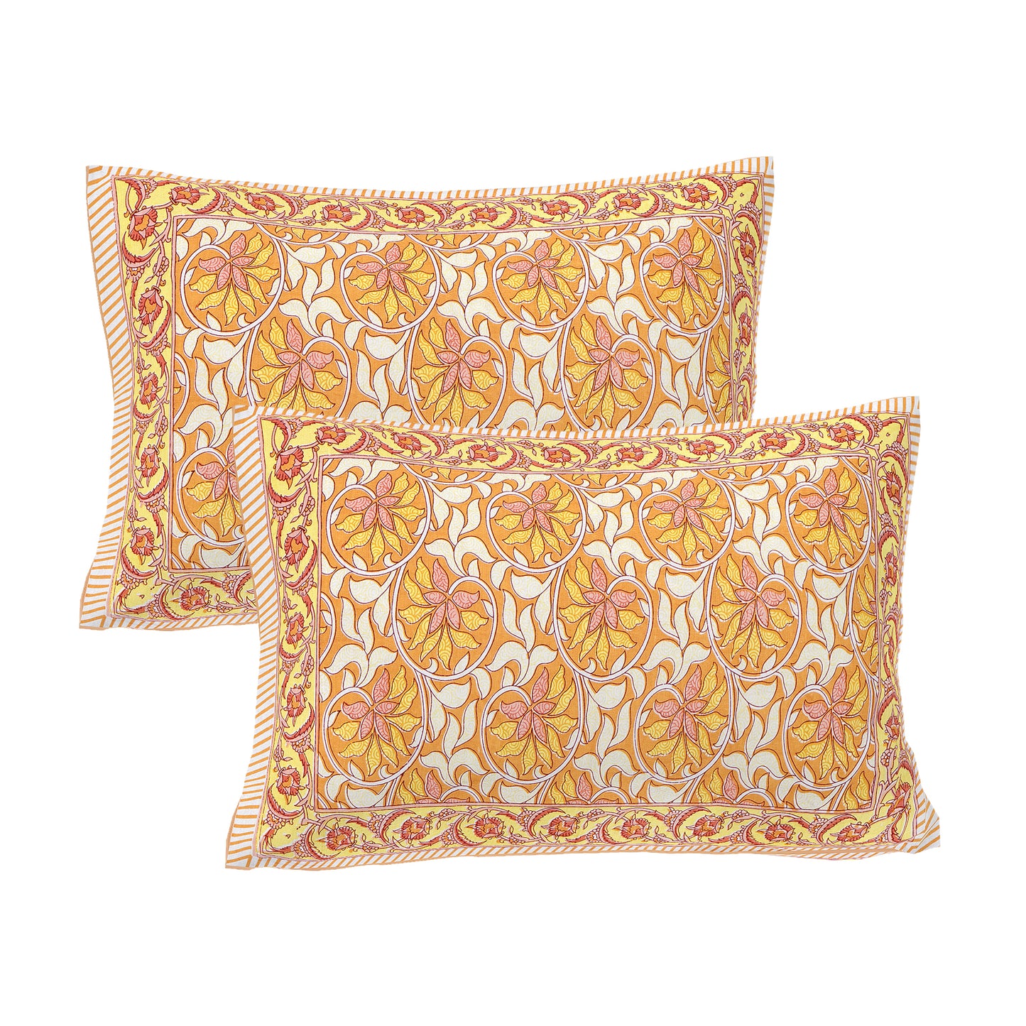 100% Cotton King Size Bedsheet with 2 Pillow Covers www.jaipurtohome.com