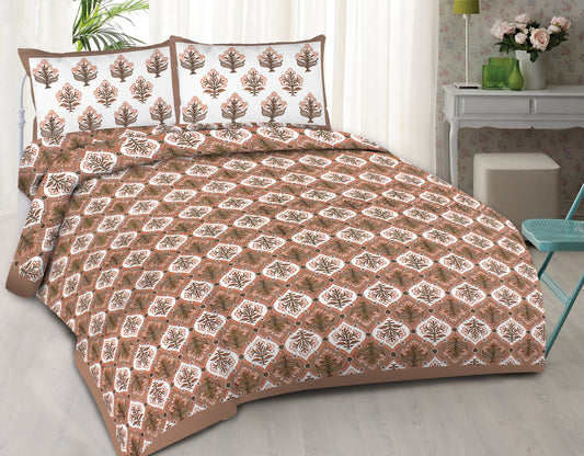 100% Cotton King Size Bedsheet with 2 Pillow Covers www.jaipurtohome.com