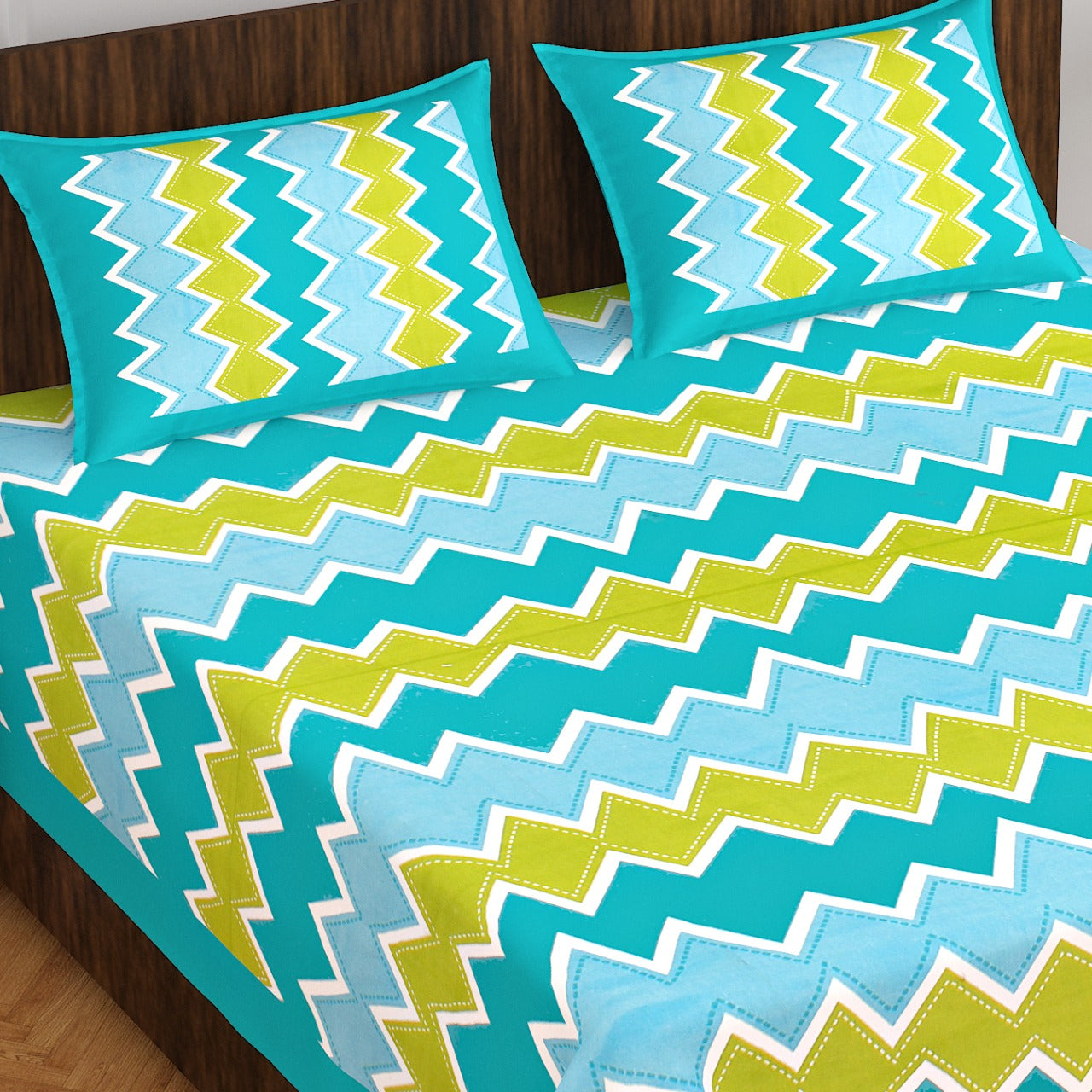 Trendy Bedsheet 100% Cotton Bedsheet 280-TC Cotton Queen Size Bedsheet With 2 Pillow Cover www.jaipurtohome.com