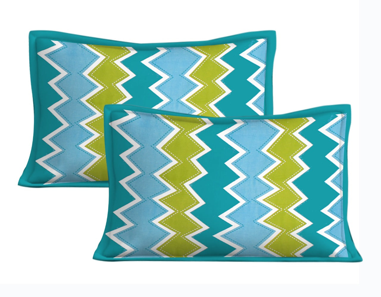 Jaipuri 100% Cotton Double Size Bedsheet with 2 Pillow Covers ( Sky Blue , 280 TC ) JAIPUR PRINTS
