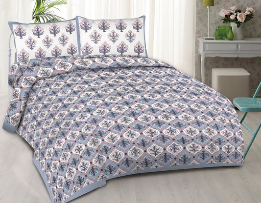 100% Cotton King Size Bedsheet with 2 Pillow Covers www.jaipurtohome.com