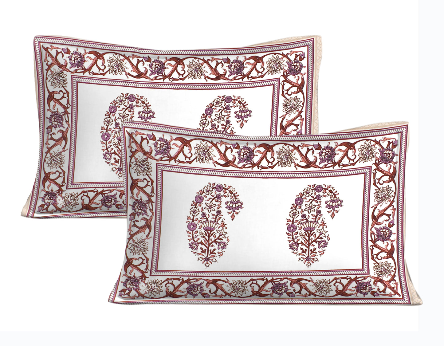 Jaipuri Bedsheet 100% Cotton Rajasthani Traditional Super King Size Bedsheet with 2 Pillow Cover 100*108 www,JaipurToHome.com