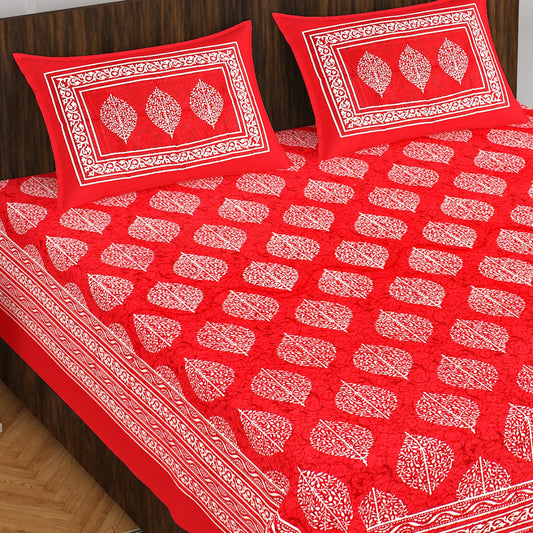 Jaipuri 100% Cotton Rajasthani Jaipuri Queen Size Bedsheet with 2 Pillow Cover. www.jaipurtohome.com