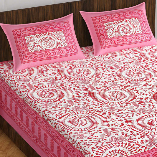 100% Cotton Bedsheet 280-TC Cotton Queen Size Bedsheet With 2 Pillow Cover's www.jaipurtohome.com