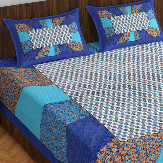 100% Cotton Bedsheet 280-TC Cotton Queen Size Bedsheet With 2 Pillow Cover www.jaipurtohome.com