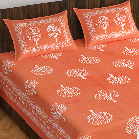 Trendy Bedsheet 100% Cotton Queen Size Bedsheet With 2 Pillow Cover's www.jaipurtohome.com