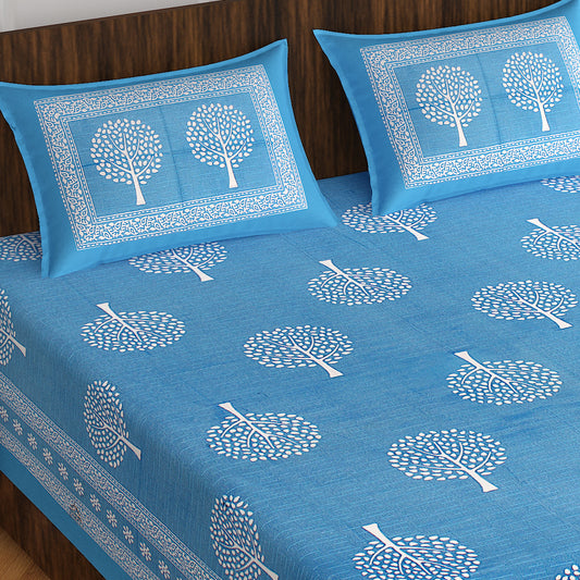 Trendy Bedsheet 100% Cotton Queen Size Bedsheet With 2 Pillow Cover's www.jaipurtohome.com