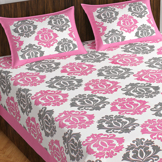 Trendy Bedsheet 100%  Cotton Queen Size Bedsheet With 2 Pillow Cover's www.jaipurtohome.com